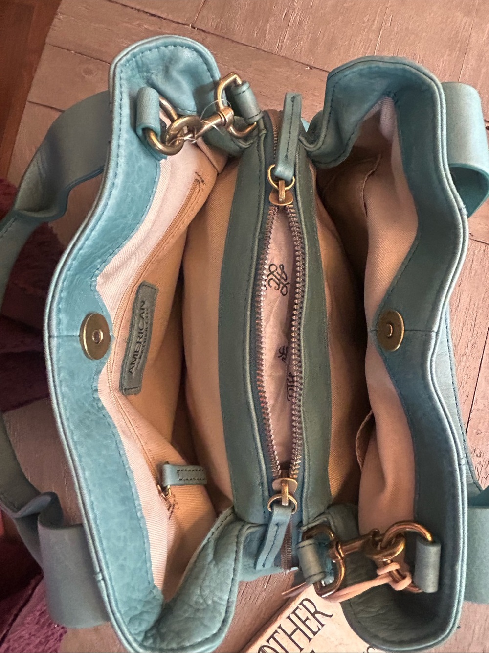 American Leather Co. Mini Ada Leather Satchel NWT - Picture 8 of 9